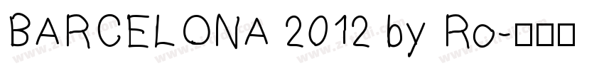 BARCELONA 2012 by Ro字体转换